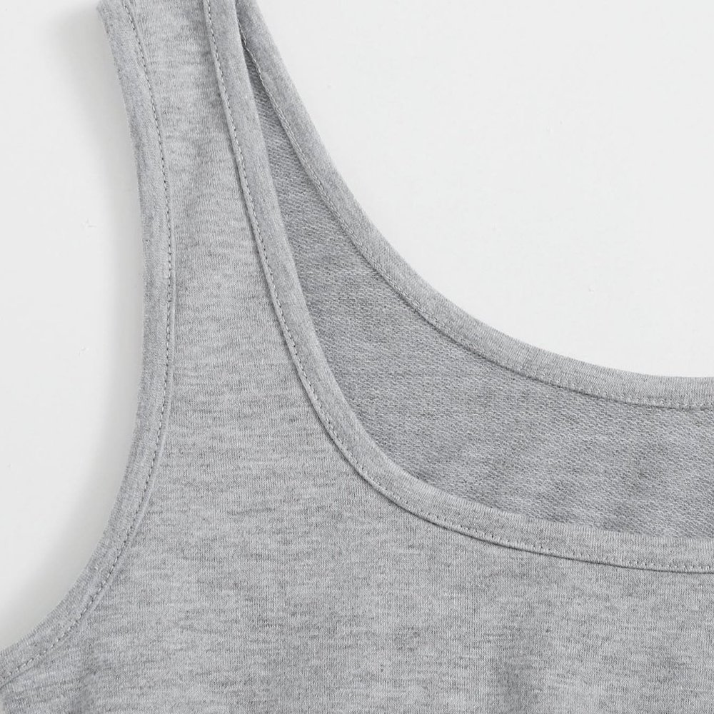NEUTRAL GRAY CROP TOP - Picture 2 of 6